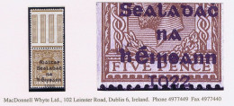 Ireland 1922 (Feb) Dollard Rialtas 5-line Overprint On 5d Variety Misplaced To Foot, Date Showing As "1022" Mint - Ungebraucht