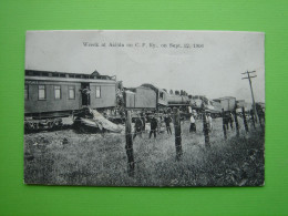 Wreck At Azilda On C. P. Ry., On Sept. 12, 1906 - Accident Ferroviaire Au Canada - Train - Calgary