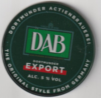 UNUSED GLASS KEG CLIP FRONT - DORTMUNDER ACTIENBRAUEREI (GERMANY) - DAB EXPORT - Schilder
