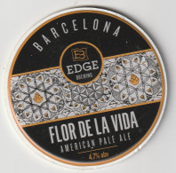 UNUSED GLASS KEG CLIP FRONT - EDGE BREWING - FLOR DE LA VIDA  AMERICAN PALE ALE - Schilder