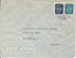 Portugal Air Mail Cover Sent To Sweden 31-3-1943 - Briefe U. Dokumente