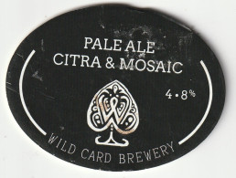 USED KEG CLIP FRONT - WILD CARD BREWERY - PALE ALE CITRA & MOSAIC - Schilder