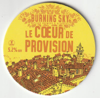 USED KEG CLIP FRONT - BURNING SKY ARTISAN BREWERS - LE COUER DE PROVISION - Schilder