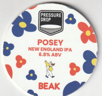 USED KEG CLIP FRONT - BEAK & PRESSURE DROP BREWERIES - POSY NEW ENGLAND IPA - Schilder