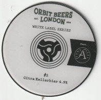 USED GLASS KEG CLIP FRONT - ORBIT BEERS LONDON - CITRA KELLERBIER - Schilder