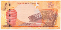 BAHRAIN 1/2 DINAR P-30(2) Old Court Building, Manama - Bahrain International Circuit 2006 / 2016 UNC - Bahrain