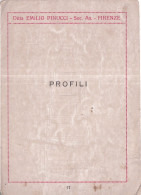 Profili, Schede Produzione  Ditta Emilio Pinucci Firenze, Anni '30  Pagine 18-45 Rif. K491 - Materiale E Accessori