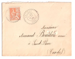 TALIZAT Cantal Lettre 15c Mouchon Yv 117 Ob 1902 Facteur Boitier Type 84 Lautier B3 - 1877-1920: Semi-Moderne