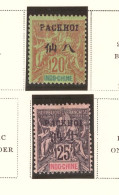 Pakhoi - (1903-04) - Timbres D'Indochine Surcharges - Neufs* - MH - Neufs