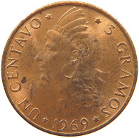 DOMINICAN REPUBLIC 1 CENTAVO 1969 #s169 0041 - Dominicaine