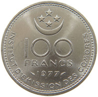 COMORES 100 FRANCS 1977 #s147 0173 - Comorre