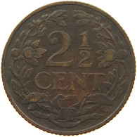 NETHERLANDS 2 1/2 CENTS 1918 #s167 0273 - 2.5 Cent