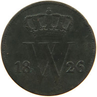 NETHERLANDS 1 CENT 1826 #s162 0813 - 1815-1840 : Willem I
