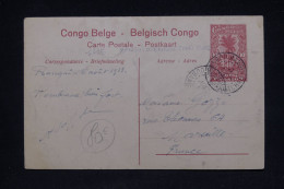OUBANGUI - Type Panthère De Bangui Sur Entier Sur Carte Du Congo Belge Pour Marseille En 1913 - L 165746 - Lettres & Documents