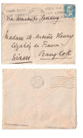 PARIS 2 Lettre ETRANGER Dest Bangkok Siam 1,50 F Pasteur Yv 181 Ob Meca 26 6 1929 Arrivée Ob Meca Verso 20 7 1920 - Briefe U. Dokumente