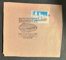 Portugal Cachet Commemoratif Fossile Expo Philatelique Valongo 1989 Philatelic Expo Event Pmk Fossil - Fossils