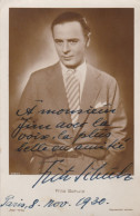 Artiste Des Années 30,,,,,,,,,,,,,,,,,,AVEC AUTOGRAPHE ,, Sur Carte Ou Taille Carte FRITZ SCHULZ - Actors & Comedians