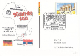 Delcampe - Germany Plus Karte 2010 FIFA World Cup Football In South Africa - Germany Vs Serbia. Postal Weight 0,04 Kg. Please Read - 2010 – Zuid-Afrika