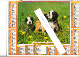 Almanach Du Facteur 1992,chiots, Chiens Au Dos  ( Plans Wattrelos Dunkerque St Pol, Lille Cambrai Denain Sous Réserve - Groot Formaat: 1991-00