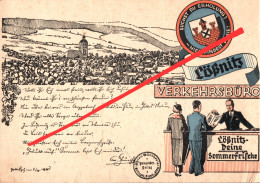 Litho Künstlerkarte AK Lößnitz Erzgebirge Verkehrsbüro Schneeberg Bad Schlema Aue Schwarzenberg Anton Günther Gottesgab - Lössnitz