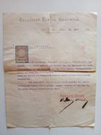 ZA611.12 Österreich Cellulose Fabrik GRATWEIN  Zeugnis Johann Thomann Laibach Slovenia  1906  Commercial Letter - Oostenrijk
