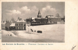 BELGIQUE - Bruxelles - Watermael - Panorama En Janvier - Neige - Village - église - Animé - Carte Postale Ancienne - Watermael-Boitsfort - Watermaal-Bosvoorde