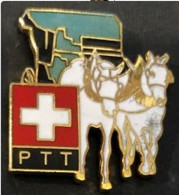POSTE SUISSE - PTT - DILIGENCE - DEUX CHEVAUX BLANCS - N°483 / 500 - EGF - SWISS POST - SCHWEIZ - HORSES - PFERDE - (27) - Mail Services