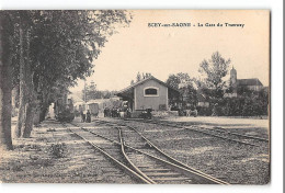 CPA 70 Scey Sur Saone La Gare Et Le Tramway - Scey-sur-Saône-et-Saint-Albin