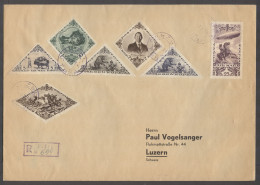 Tannu Tuva. 1937 (17 Feb). Kizil - Switzerland (5 MArch). Reg Multifkd Env With Arrival Cachet. Genuine Proper Circulati - Touva