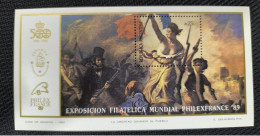HOJA BLOQUE DE ARGENTINA DEL AÑO 1989 - Blocks & Sheetlets