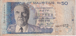 BILLETE DE MAURITIUS DE 50 RUPIAS DEL AÑO 2003  (BANKNOTE) - Mauritius
