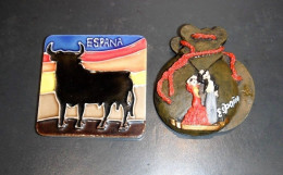 * Lot De 2 Gros Magnets D'ESPAGNE (ESPANA) - Tourism