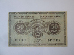 Finland 50 Pennia 1918  Banknote See Pictures - Finland