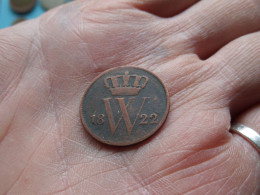 1822 - 1 Cent ( Uncleaned - For Grade, Please See Photo ) ! - 1815-1840 : Willem I