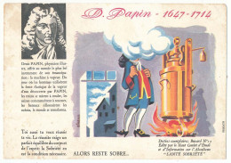 Buvard 20.9 X 13.9 Destins Exemplaires D. PAPIN N° 17 Illustrateur Pineau Santé Sobriété  édité Par Le Haut Comité * - H