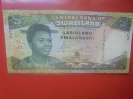 SWAZILAND 5 EMALANGENI 1995 Circuler (B.18) - Swaziland