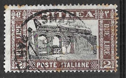 ERITREA - 1930 - FERROVIA PER ASMARA -  LIRE 2- USATO (YVERT 151 - MICHEL 160 - SS  162) - Eritrea