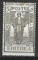 ERITREA - 1926 - ISTITUTO COLONIALE - C. 10 + C.5 -NUOVO SENZA GOMMA (YVERT 108 - MICHEL 110 - SS  108) - Eritrea