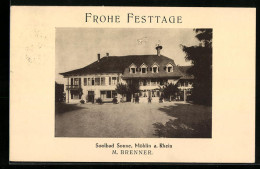 AK Möhlin A. Rhein, Soolbad Sonne M. Brenner, Frontansicht - Möhlin