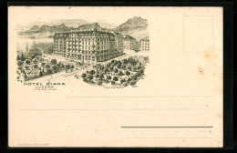 AK Luzern, Hotel Diana J. Müller Mit Sempacherstrasse / Murbacherstrasse Und Englischem Garten - Sempach