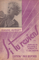 JEANNE AUBERT - SI TU REVIENS  - PARTITION - Other & Unclassified