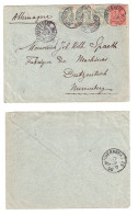 MIREBEAU SUR BEZE Côte D'Or Lettre Dest Nuremberg Allemagne 10c Semeuse Lignée C Blanc Yv 129 111Ob 15 4 1906 Arri Verso - Brieven En Documenten