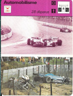 GF1980 -  FICHE EDITION RENCONTRE - 28 DISPARUS - PRICE VS LAFITTE - Automovilismo - F1