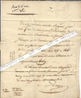 1816 De Paris Lettre Sign. Pour Boyaud Propriétaire FISCALITE TERRES De Ste Huruge (Saone Et Loire) Et Domaine Attenant - Historical Documents
