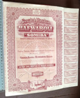 CONGO  BELGE _ STOCK TITLE Of 1931 De La  SOCIETE  MINIERE DE  BAFWABOLI " SOMIBA  "  En  VALEUR NOMINAL  De 200 FRANCS. - S - V