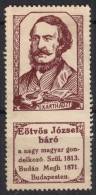 Eötvös József / Minister Of Education  / Revolution 1848 Hungary 1898 1914 History Portraits Label Cinderella Vignette - Autres & Non Classés