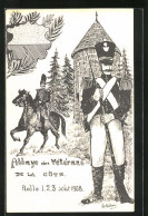 Künstler-AK Rolle, Abbaye Des Veterans Aout 1908, Schweizer Soldat In Uniform - Rolle