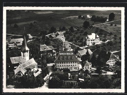 AK Biglen, Teilansicht Mit Hotel Bären, Fliegeraufnahme - Biglen