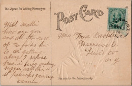 1c KEVII 1910 Rockport, Ont. Split Ring PPC To Harrisville, N.Y. - Briefe U. Dokumente