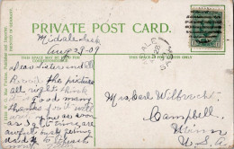 1c KEVII 1909 Midale, Sask. Split Ring PPC To Campbell, Minn. - Briefe U. Dokumente